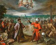 Hans von Aachen Kriegserklarung vor Konstantinopel painting
